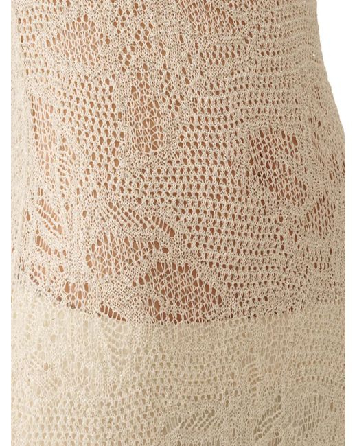 Fabiana Filippi White Crochet Midi Dress