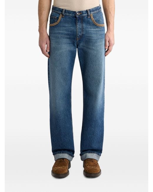 Etro Blue Stright Jeans for men