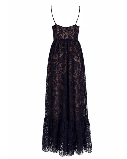 MICHAEL Michael Kors Blue Michael By Michael Kors Long Lace Dress