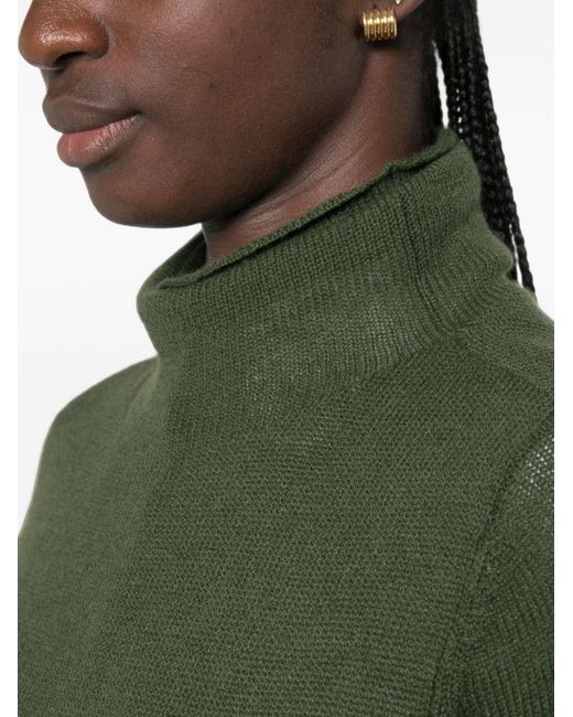 Be You Green Cashmere Turtle-Neck Sweater