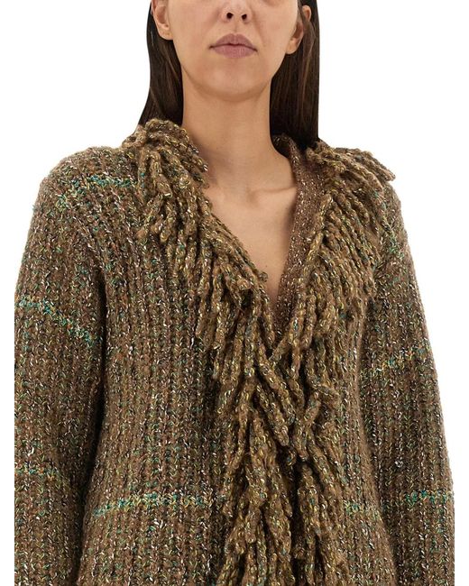 Stella McCartney Brown Wool Blend Cardigan