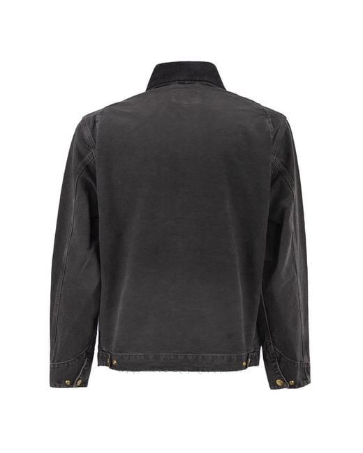Carhartt Black Washed Organic Dearborn Canvas Jacket