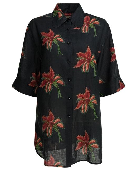 Valentino Black Linen Shirts