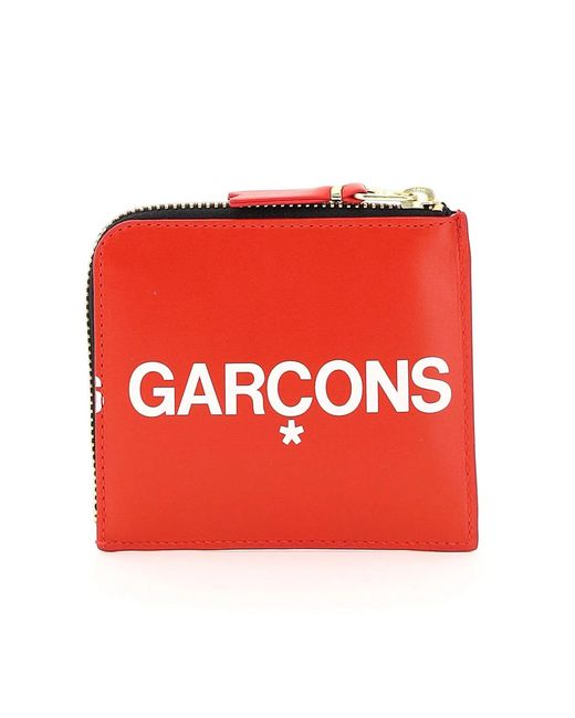 Comme des Garçons Red Wallet Huge Logo Wallet for men