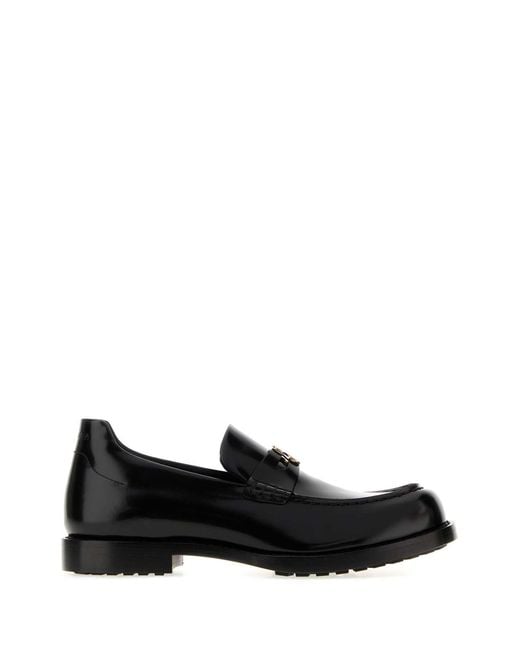 Balenciaga Black Loafers With Curved Sole