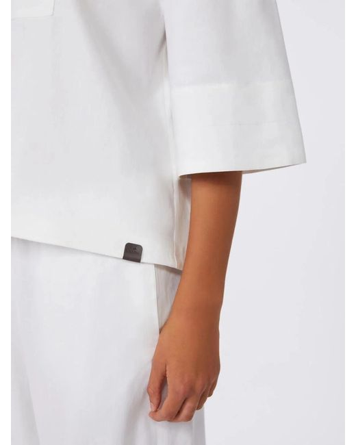Max Mara White Mxpsospiro Blouse