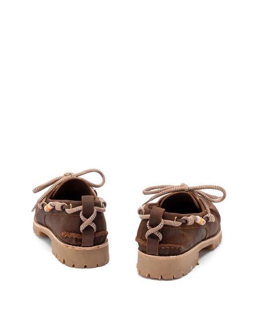 Golden Goose Deluxe Brand Brown "Cruise Loafer" Waxed Suede Upper With Decorative Laces Tank Sole for men