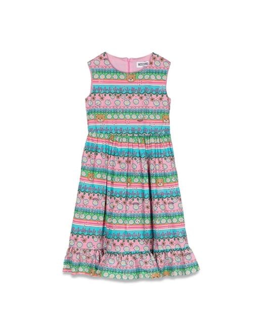 Moschino Blue Fancy Sleeveless Dress