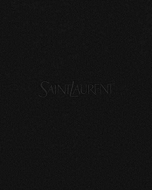 Saint Laurent Black Classic Cotton T-Shirt for men