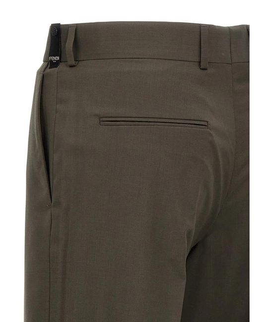 Fendi Gray 'Cipresso' Pants for men