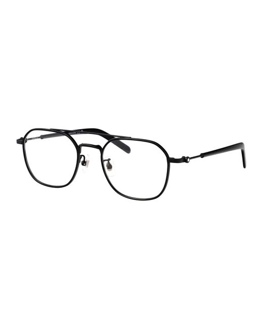 Montblanc Black Transparent Acetate Glasses for men