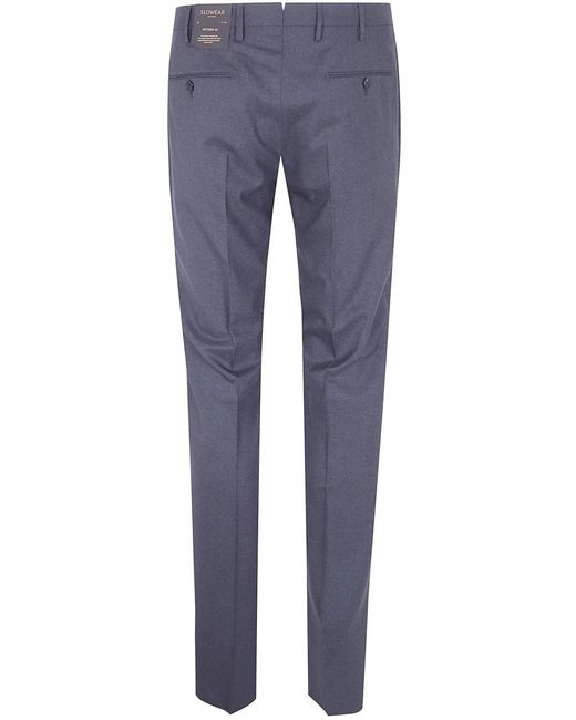 Incotex Blue Classic Chino Trousers for men