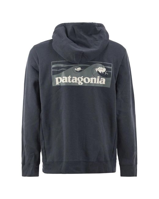 Patagonia Blue Cotton Blend Hoodie for men
