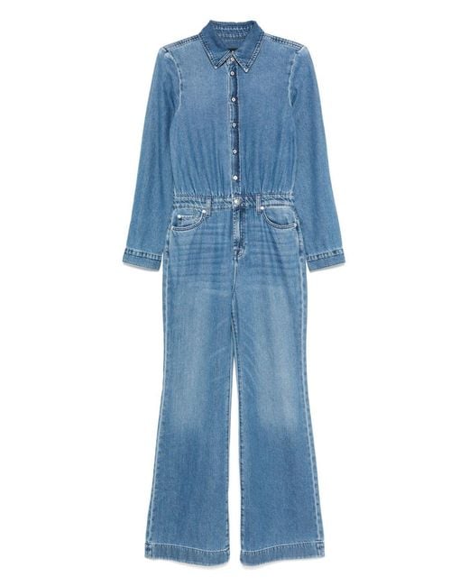 Seven7 Blue Hilo Denim Jumpsuit