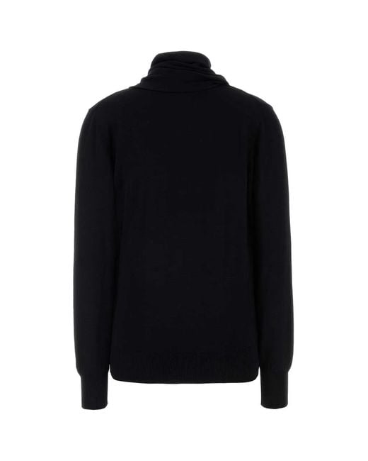 Jil Sander Black Wool Sweater