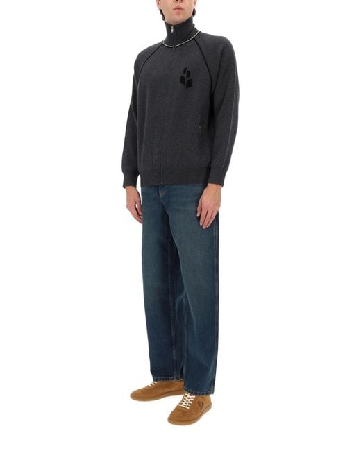 Isabel Marant Black Felpa "Sergio" Con Logo for men