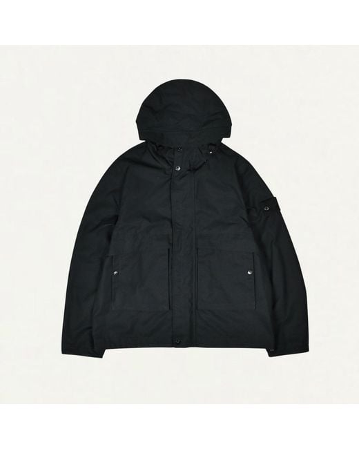 Stone Island Black Logo-Patch Jacket for men