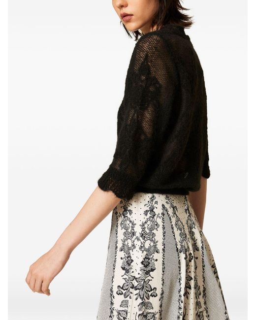 Twinset Black Wool Sweater