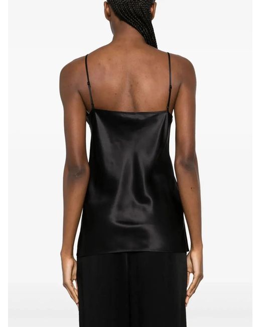 Joseph Black "Clea Top" Blouse Silk Satin