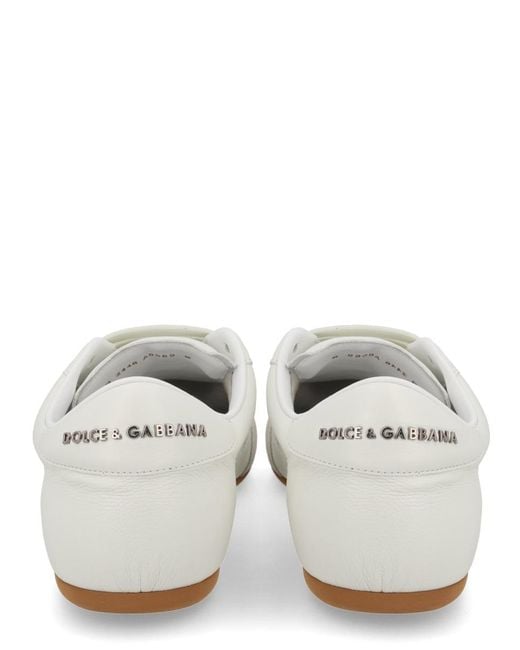 Dolce & Gabbana Natural Dolce & Gabbana Ginnica Soft Leather Sneakers for men