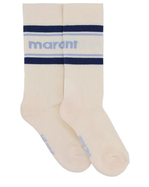 Isabel Marant Blue "Dona" Socks With Logo