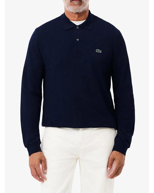 Lacoste Blue Long-Sleeved L.12.12 Original Polo for men