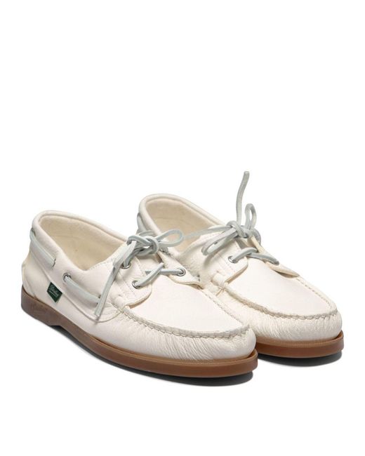 Paraboot White Deer Leather Shoes for men