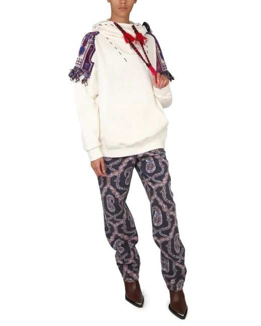 Etro Blue Paisley Denim Pants