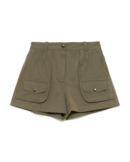 Barbara Bui Green Multiple-Pocket Shorts