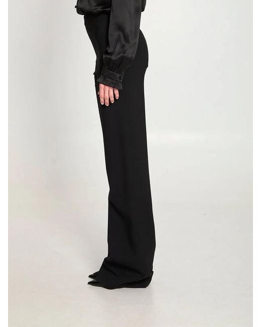 Gucci Black Technical Stretch Wool Trousers