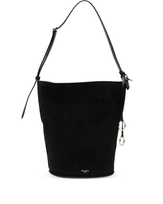 Alaïa Black Alaia Suede Bucket Bag