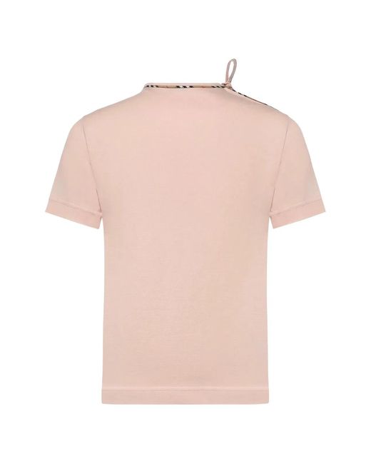 Burberry Pink Tie-Sleeve T-Shirt