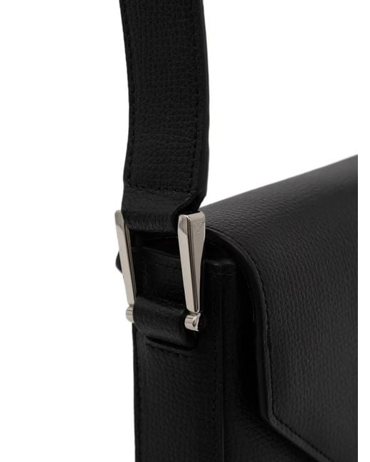 Emporio Armani Black Leather Corssbody Bag