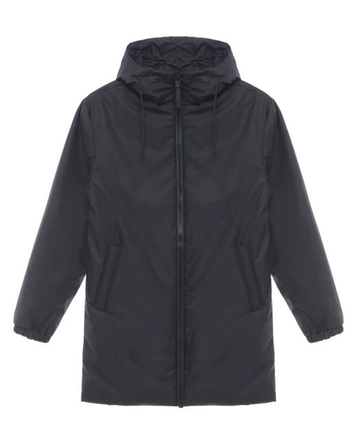 Rains Black Lohja Long Jacket Rain-Coat for men