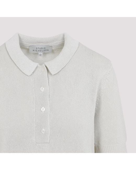 Studio Nicholson Gray Tolsa Paper Polo
