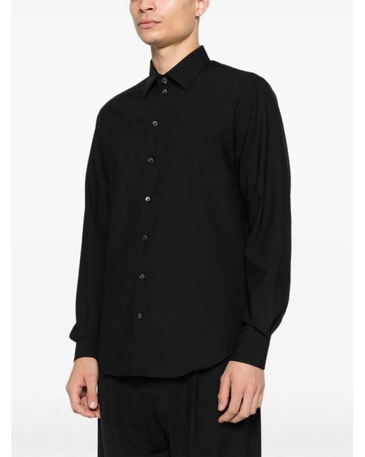 Emporio Armani Black Wool Shirt for men