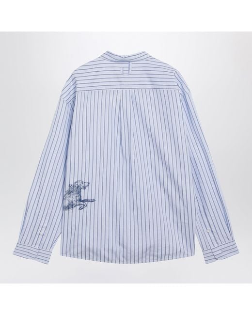 Jacquemus Blue Simon Striped Cotton Shirt for men
