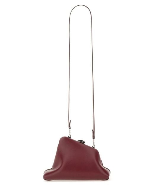 The Attico Red Clutch Day Off Small