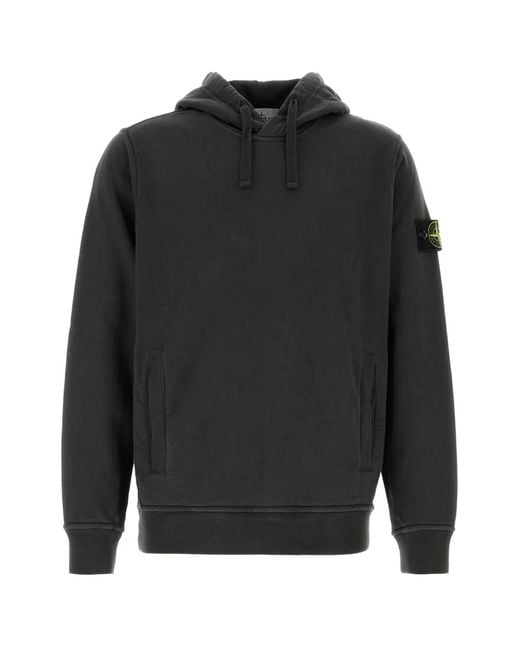 Stone Island Gray Hoodie Sweater for men