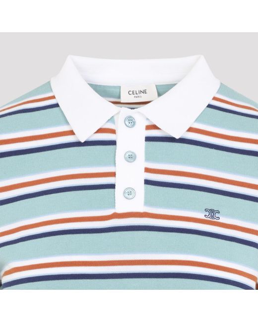 Céline Blue Polo Sweater