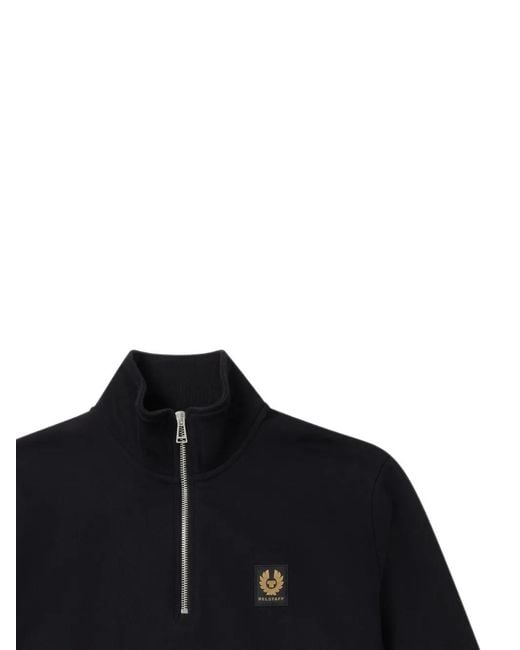 Belstaff Blue Quarter Zip Sweatshirt for men
