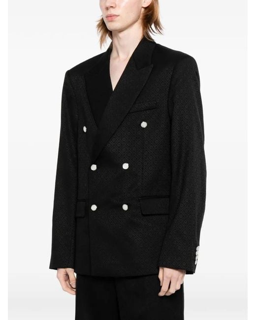 Casablanca Black Monogram Db Suit Jacket for men