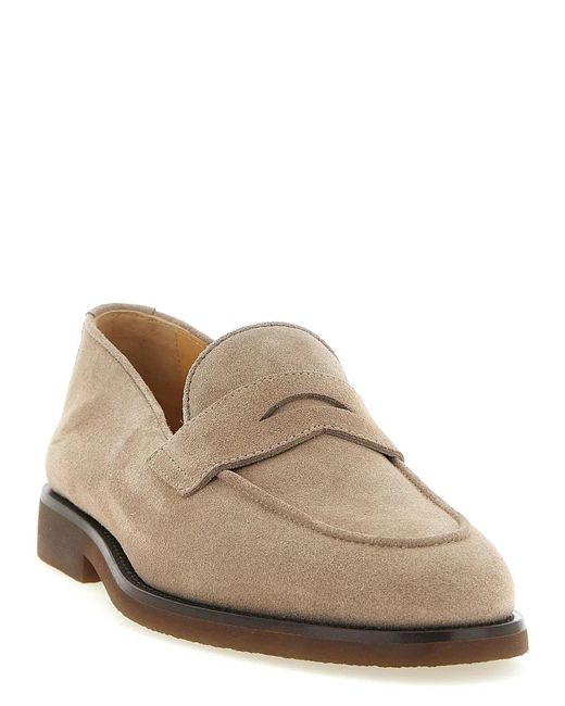 Brunello Cucinelli Brown 'Penny' Loafers for men