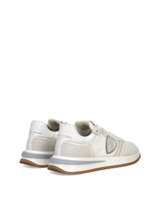 Philippe Model White Leather Sneakers