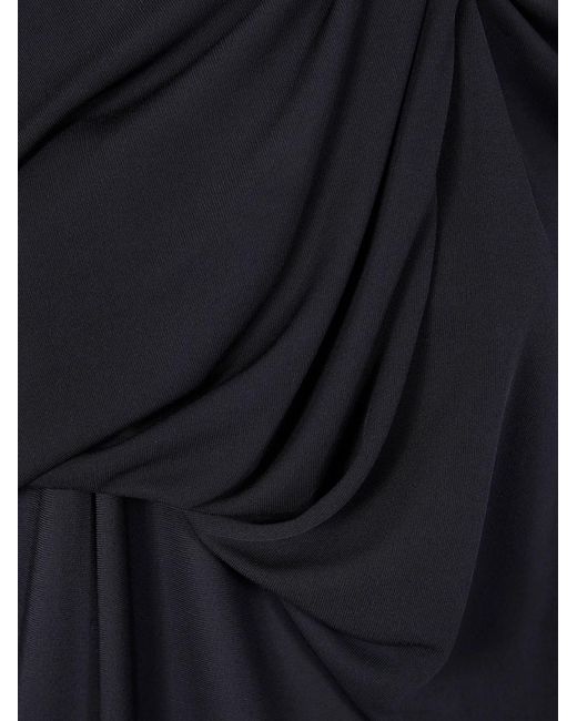 Tom Ford Blue Chain Stones Embroidery On Crepe Jersey Cocktail Dress
