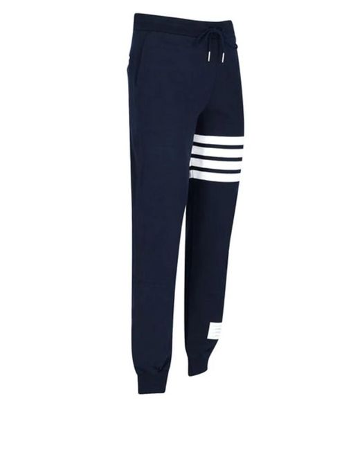 Thom Browne Blue Track-Pants With Decorative Stripes for men