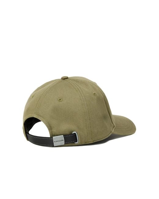 COACH Green Embroidered Logo Baseball Cap