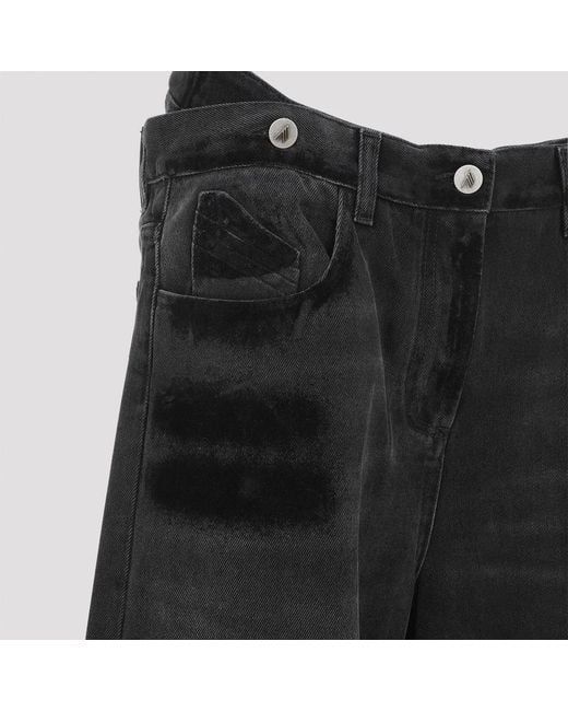 The Attico Black Long Trousers Denim