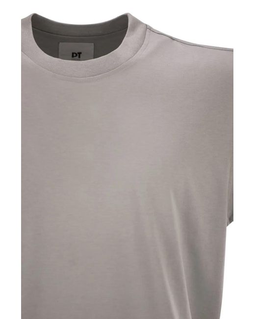 PT Torino Gray Cotton And Silk Jersey Knit for men