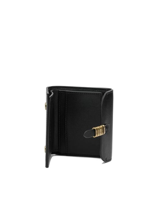 Pinko Black Leather Polyester Wallet